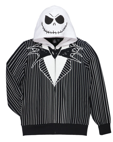 Nightmare Before Christmas Men's Jack Skellington Full-Zip Costume Hoodie (MD)