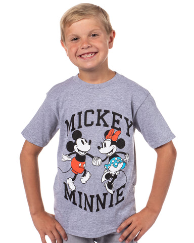 Disney Mickey Mouse Little Boys' Minnie And Mickey Holding Hands Kids T-Shirt (6)