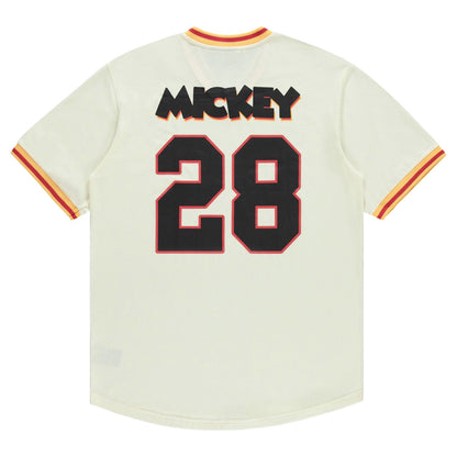 Disney Mickey Mouse Shirt Men's Short Sleeve Baseball Jersey #28