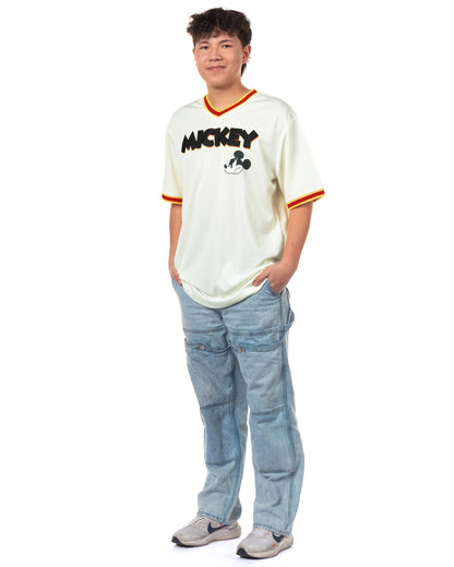Disney Mickey Mouse Shirt Men's Short Sleeve Baseball Jersey #28