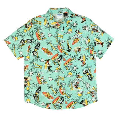 Disney Mickey and Friends Hawaiian Shirt Boys' Woven Button-Up Top