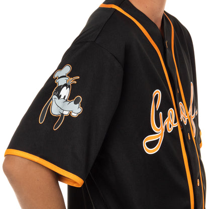 Disney Mickey Mouse Baseball Jersey Men's Goofy Button Up Shirt