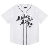 Disney Mickey Mouse Shirt Men's Button Up Short Sleeve Jersey Top #28