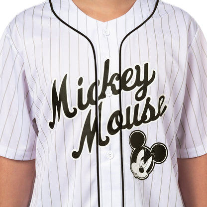 Disney Mickey Mouse Shirt Men's Button Up Short Sleeve Jersey Top #28
