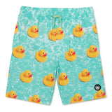 NEFF Swimsuit Men's Rubber Ducky Water Ripple 19" Hot Tub Board Shorts (M)