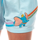 Disney Women's Dumbo Causal Lounge Drawstring Shorts With Pockets, L