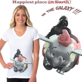 Star Wars Womens' Darth Vader Does The Dumbo Ride V-Neck Graphic T-Shirt