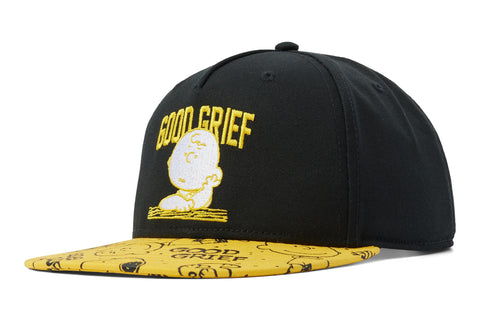 Peanuts Charlie Brown Good Grief Flatbill Snapback Adult Cap OSFM