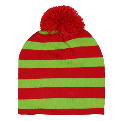 Festive Holiday Novelty Adult Light Up Knit Beanie Pom Pom Hat Cap OSFM