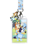 Bluey Lanyard Badge Holder Character Design Strap Card and 2" Rubber Pendant