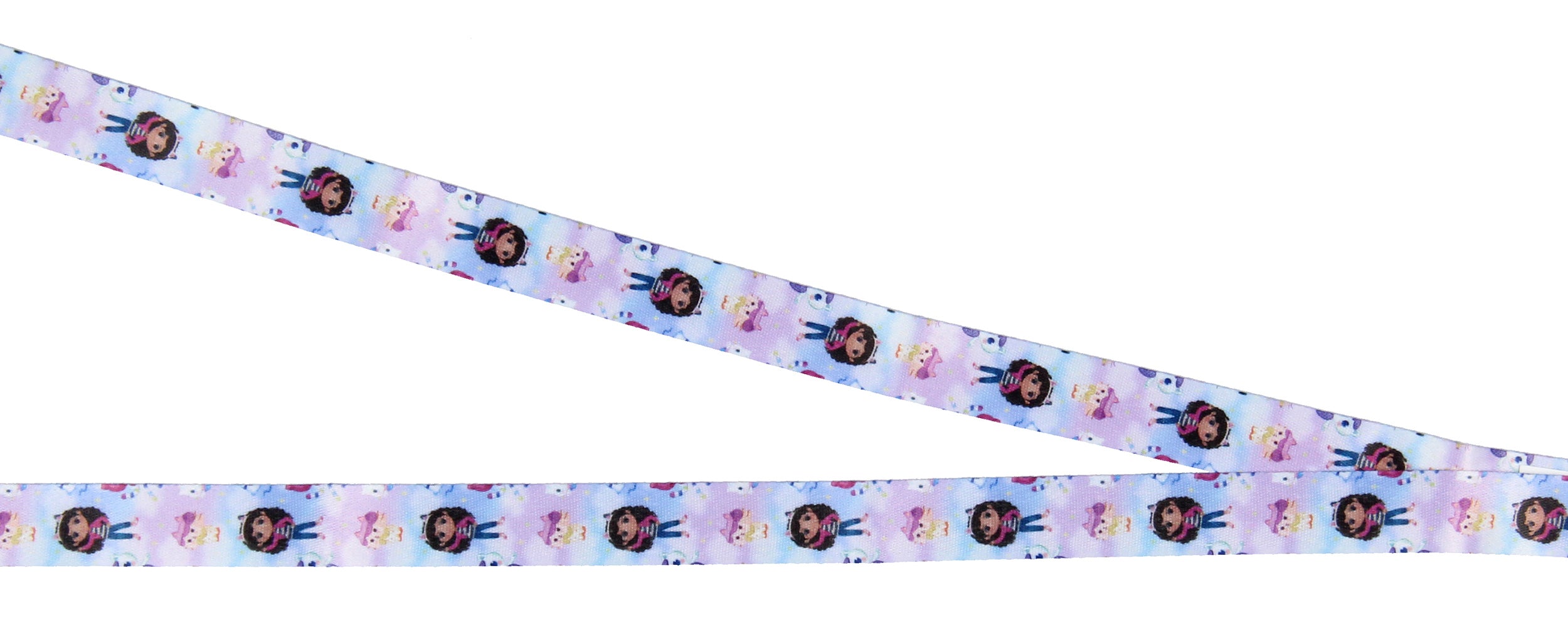 Gabby's Dollhouse Lanyard Badge Holder With Card and 2" Rubber Cat Pendant