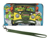 TMNT Snap Closure Wristlet Wallet with Tech Pocket and Wrist Strap