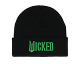 Wicked Embroidered Raised 3D Movie Logo Adult Knit Cuff Beanie Winter Cap OSFM