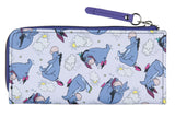 Disney Winnie The Pooh Eeyore Character Design Faux Leather Full Zip Wallet