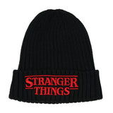 Stranger Things Embroidered 3D Logo Adult Knit Cuff Beanie Cap Winter Hat OSFM