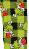 Dr. Seuss GRINCH Kids Santa Plaid Plush Fleece Pajama Sleep Set
