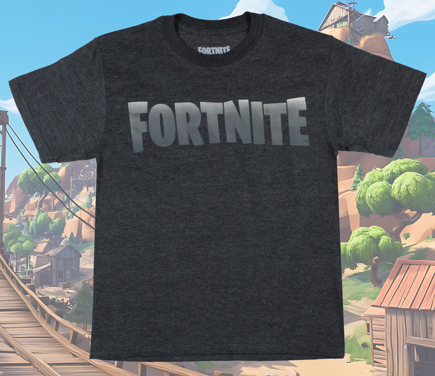 Fortnite Logo Text Fadeout Boy's T-shirt