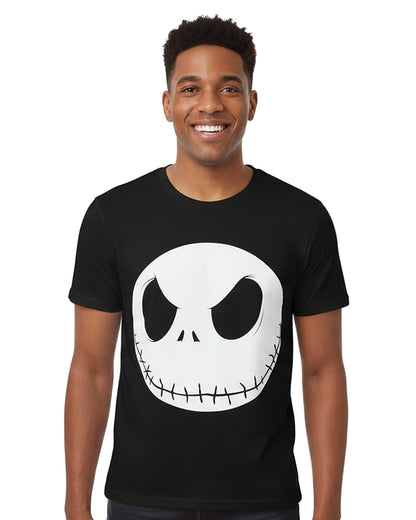 Disney Men's Nightmare Before Christmas Jack Skellington Fat Head T-Shirt, L