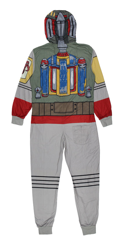 Star Wars Men's Boba Fett Hooded Costume Union Suit One-Piece Loungewear