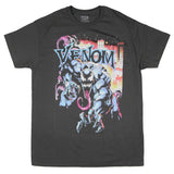 Marvel Venom Men's City In Flames Pastel Hues Short Sleeve T-Shirt