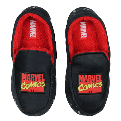Marvel Comics Logo Design Fleece Lined Foam Slippers For Men Women - Seven Times Six