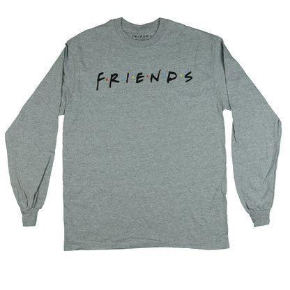 Friends The TV Series Logo Men's Women's Long Sleeve T-Shirt Grey Large