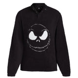 Nightmare Before Christmas Men's Pullover Jack Skellington Fuzzy Sweater