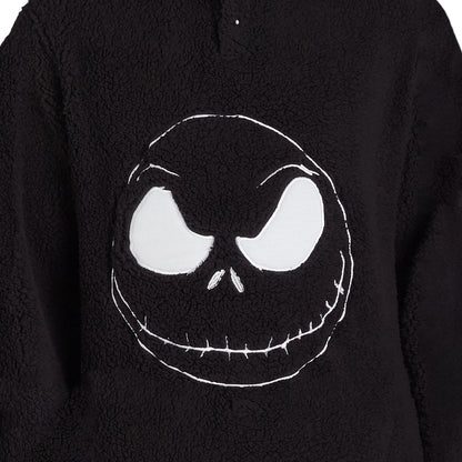 Nightmare Before Christmas Men's Pullover Jack Skellington Fuzzy Sweater