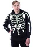 Men's Glow in The Dark Skeleton Costume Zip Hoodie