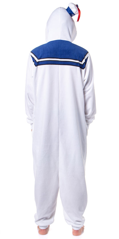 Ghostbusters Men's Stay Puft Marshmallow Hooded Union Suit Costume Pajama (S/M)