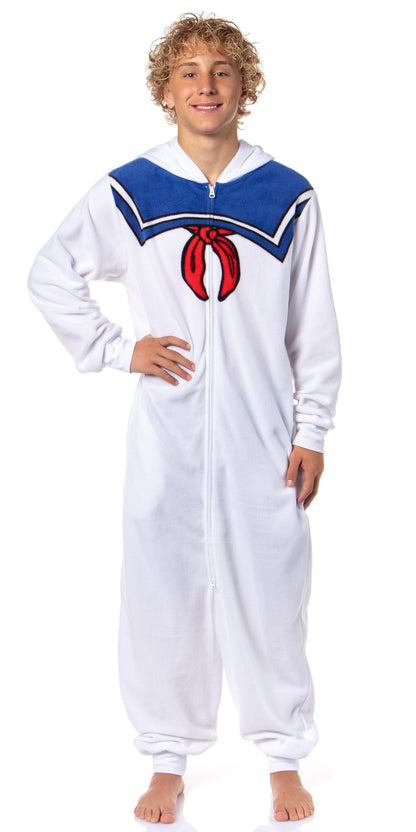 Ghostbusters Men's Hooded Fleece One Piece Union Suit Costume Pajama