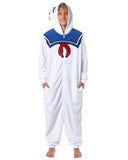 Ghostbusters Men's Stay Puft Marshmallow Hooded Union Suit Costume Pajama (S/M)