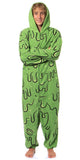 Ghostbusters Men's Slimer Hooded Union Suit Costume Pajama (SM/MD)