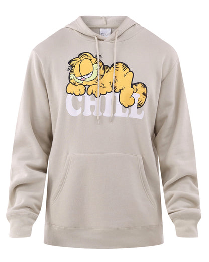 Garfield Hoodie Mens Chill Graphic Print Long Sleeve Pullover