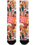 The Golden Girls Expressions Photo Collage Sublimated Crew Socks