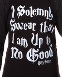 Harry Potter Girls' I Solemnly Swear Glow In The Dark Raglan T-Shirt (10/12)