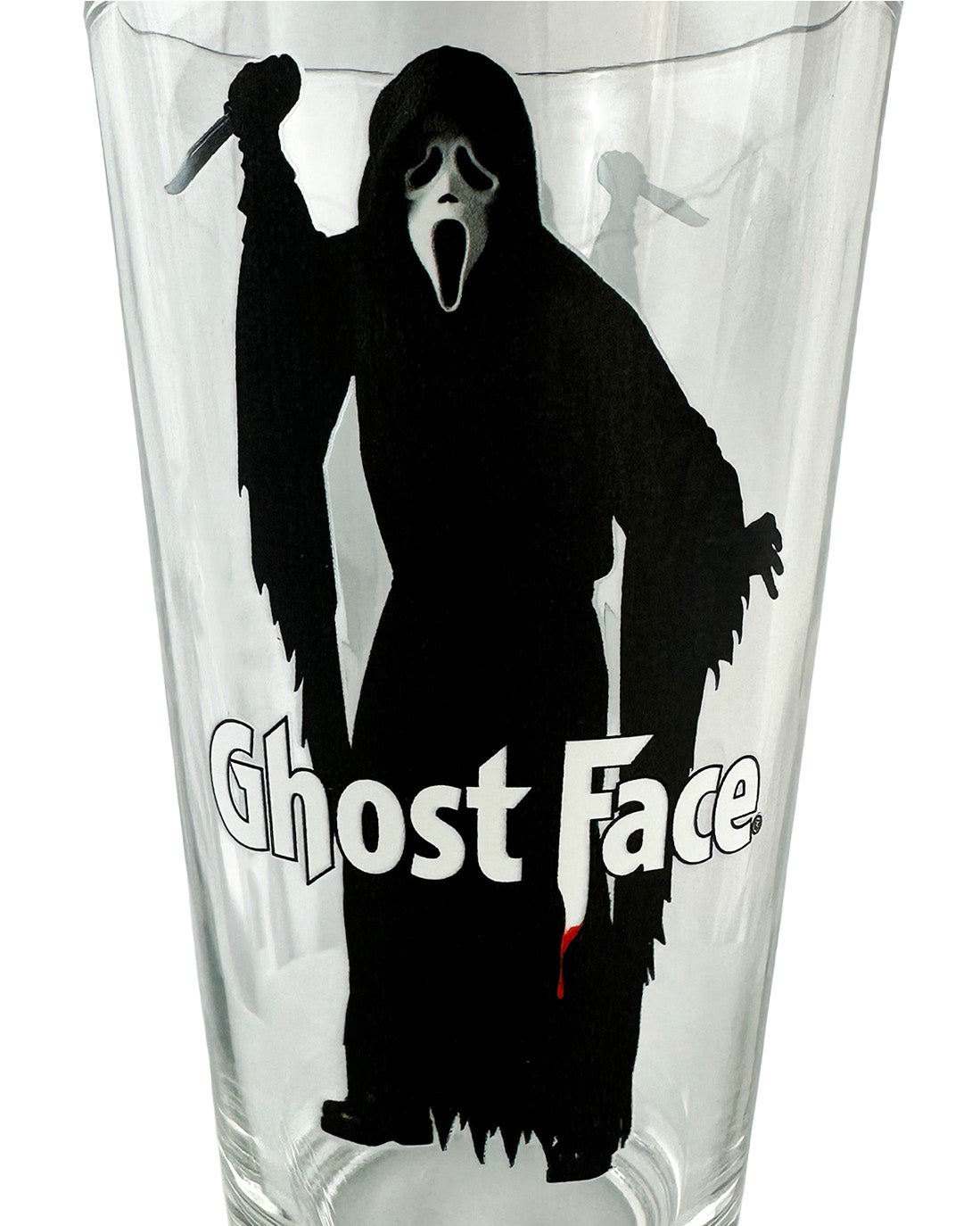 Ghost Face Horror Movie 16 oz Pint Drinking Glass Tumbler