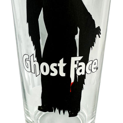 Ghost Face Horror Movie 16 oz Pint Drinking Glass Tumbler