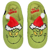 Dr Seuss The Grinch 3D Hat Christmas Matching Family Rubber Bottom House Slipper