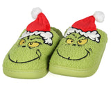 Dr Seuss The Grinch 3D Hat Christmas Matching Family Rubber Bottom House Slipper