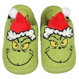 Dr Seuss The Grinch 3D Hat Christmas Matching Family Rubber Bottom House Slipper