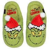 Dr Seuss The Grinch 3D Hat Christmas Matching Family Rubber Bottom House Slipper