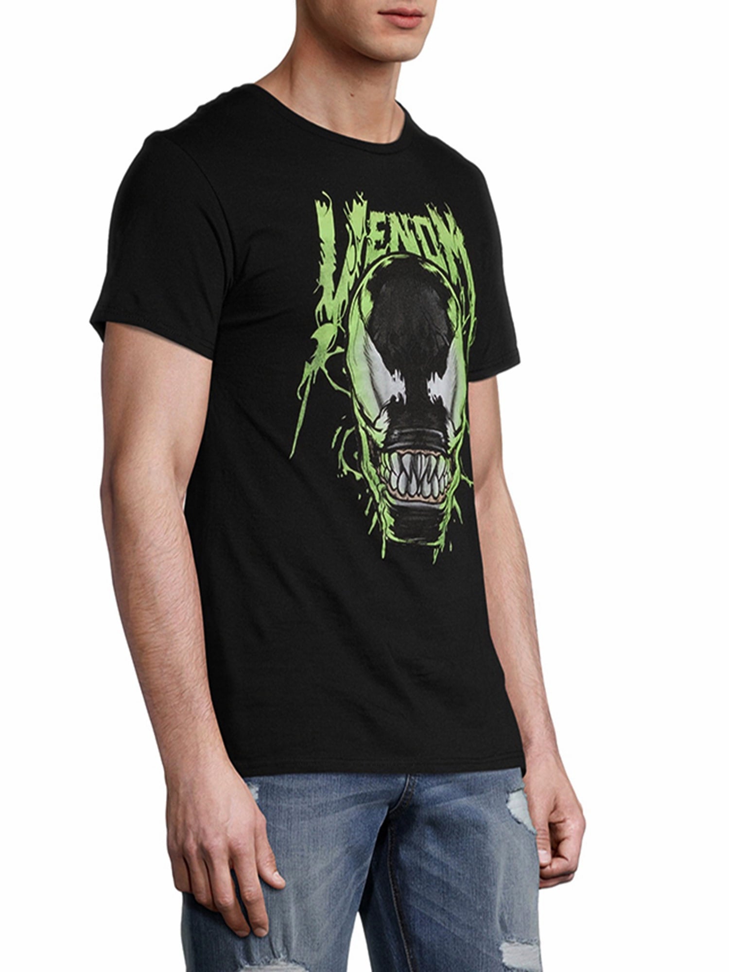 Marvel Comics Men's Spider-Man Venom Green Ooze Character Adult T-Shirt (3XL)