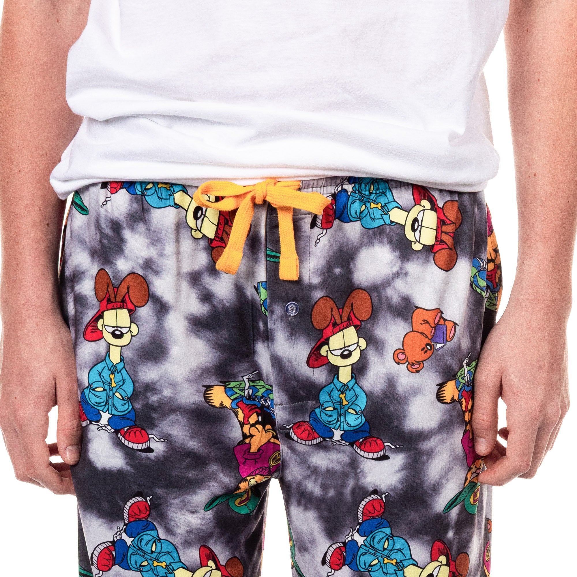 Garfield Pajamas Men's Odie and Garfield Allover Design Lounge Pajama Pants