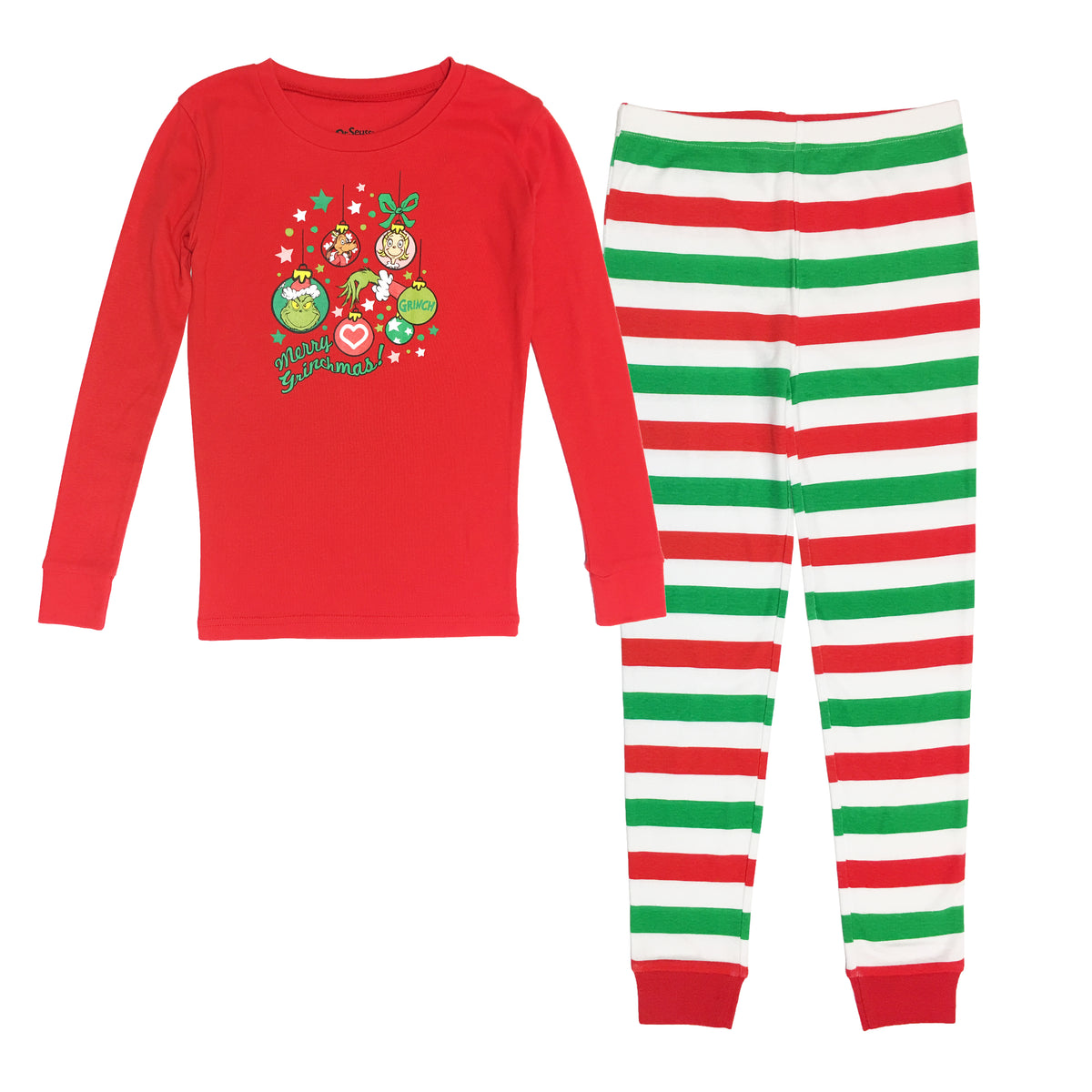 Dr. Seuss Grinch Merry Grinchmas! Matching Family Unisex Adult And Kids Pajama Set