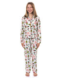 Dr. Seuss The Grinch Pajamas Girl's Velveteen 2-Piece Lounge Sleep Set