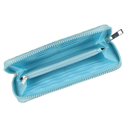 The Little Mermaid Wallet Allover Under The Sea Design Full Zip Around Clutch