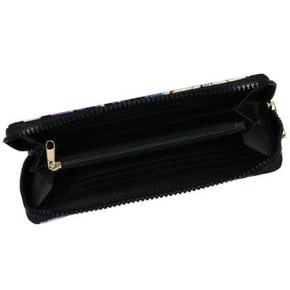 Disney Villains Wallet Character Collage Design Zip Around Clutch Pocketbook