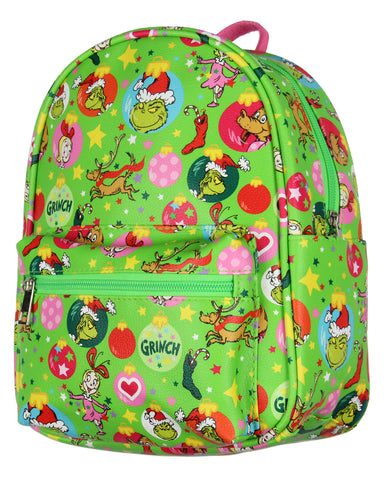 Dr Seuss's The GRINCH Who Stole Christmas Ornament Holiday AOP Mini Backpack