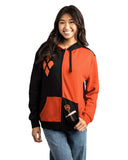 Harley Quinn Hoodie Color-Blocked Hooded Zip-Up Sweatshirt